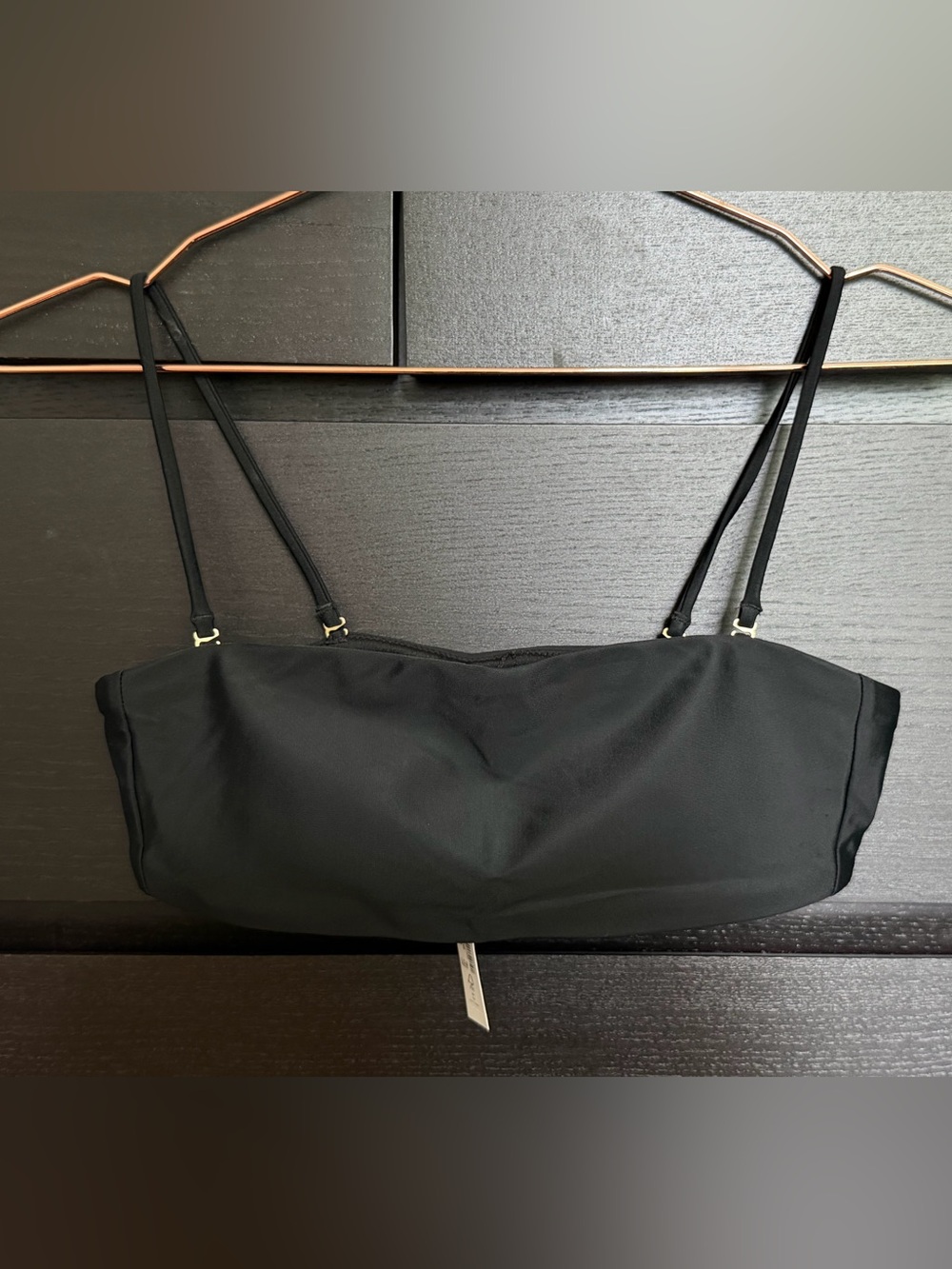 Madewell Black Bandeau Bikini Top